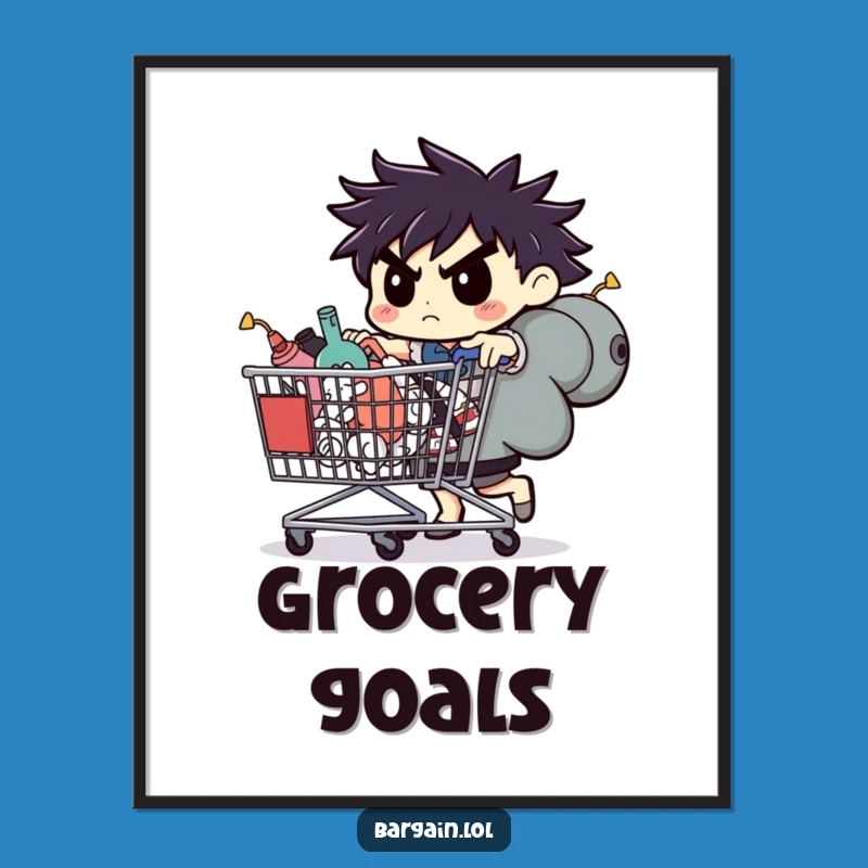 Funny Collector's Pursuit Art Poster - Quirky Wall Decor for Enthusiasts