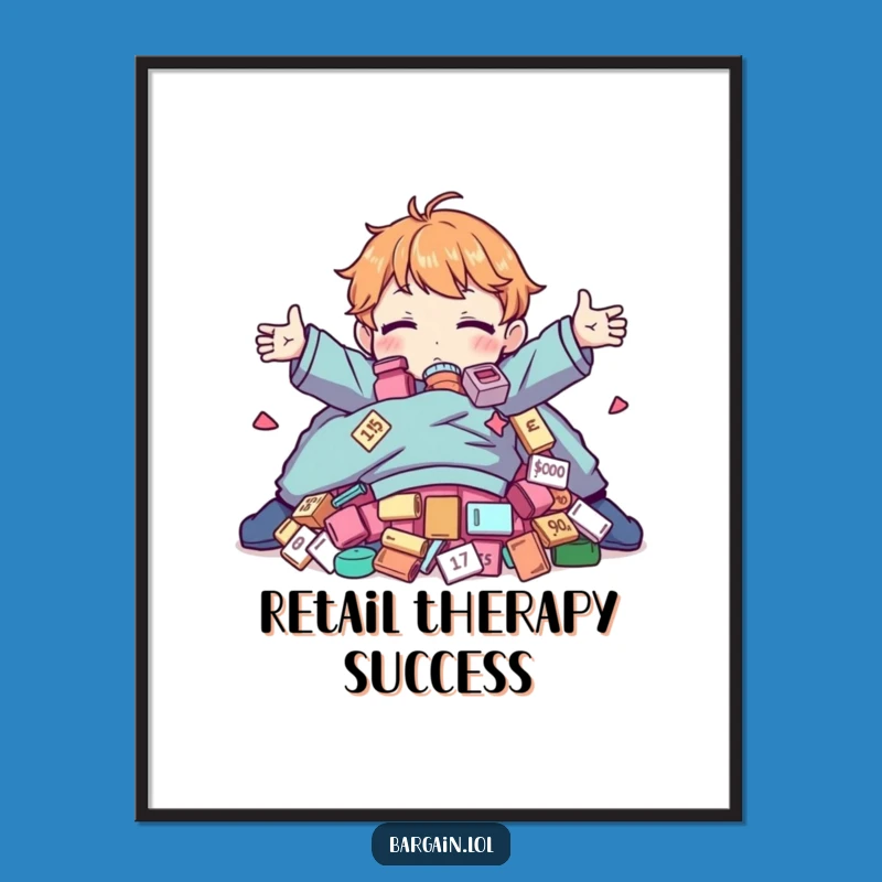 Funny Discount Clothing Embrace Poster - Absurd Fashion Art Print Gift