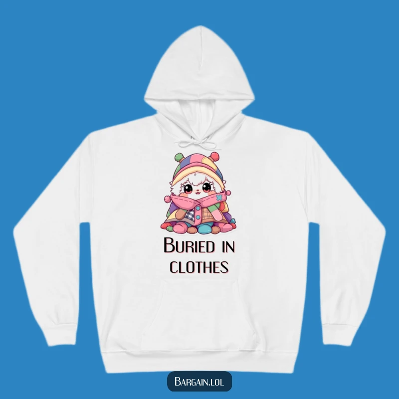 Funny Clothing Pile Hoodie - Cozy & Hilarious Messy Wardrobe Gear