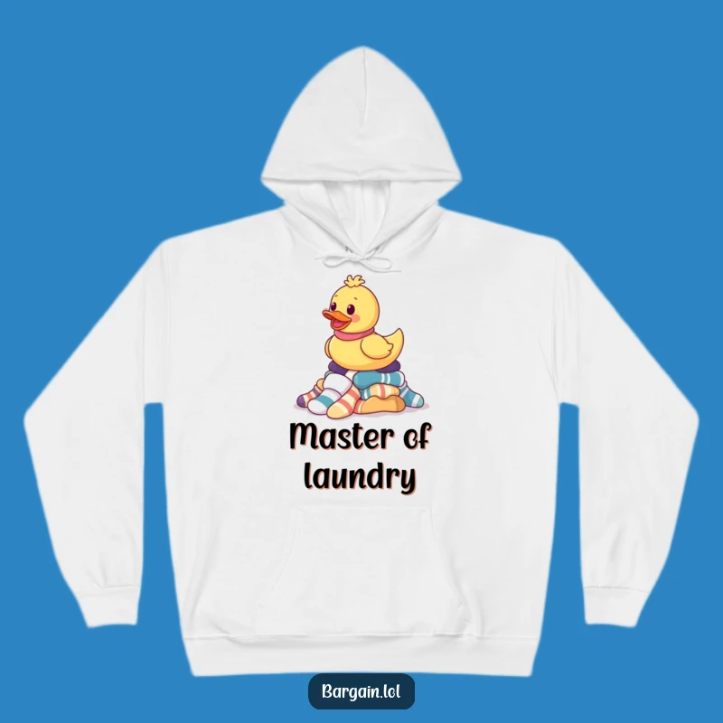 Funny Rubber Ducky Sock Hoodie - Cozy Gift for Laundry Champions