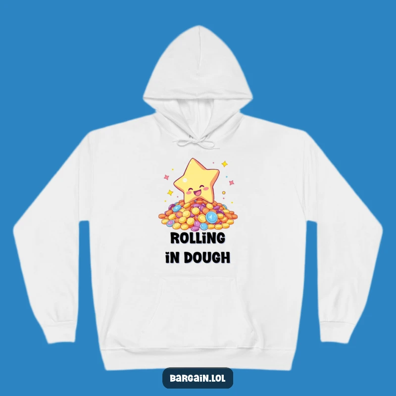 Funny Star Coins Hoodie - Cozy Sweatshirt for Dreamers, Warm & Humorous, Ideal Funny Gift