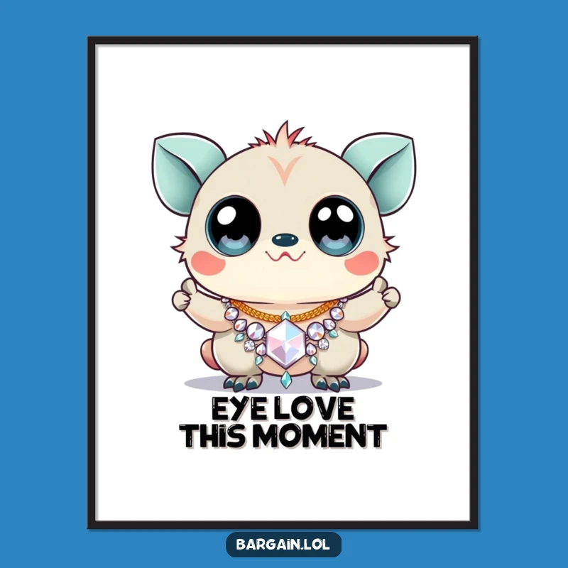 Funny Free Printable Wall Art: Googly Eyes Necklace Downloadable Art