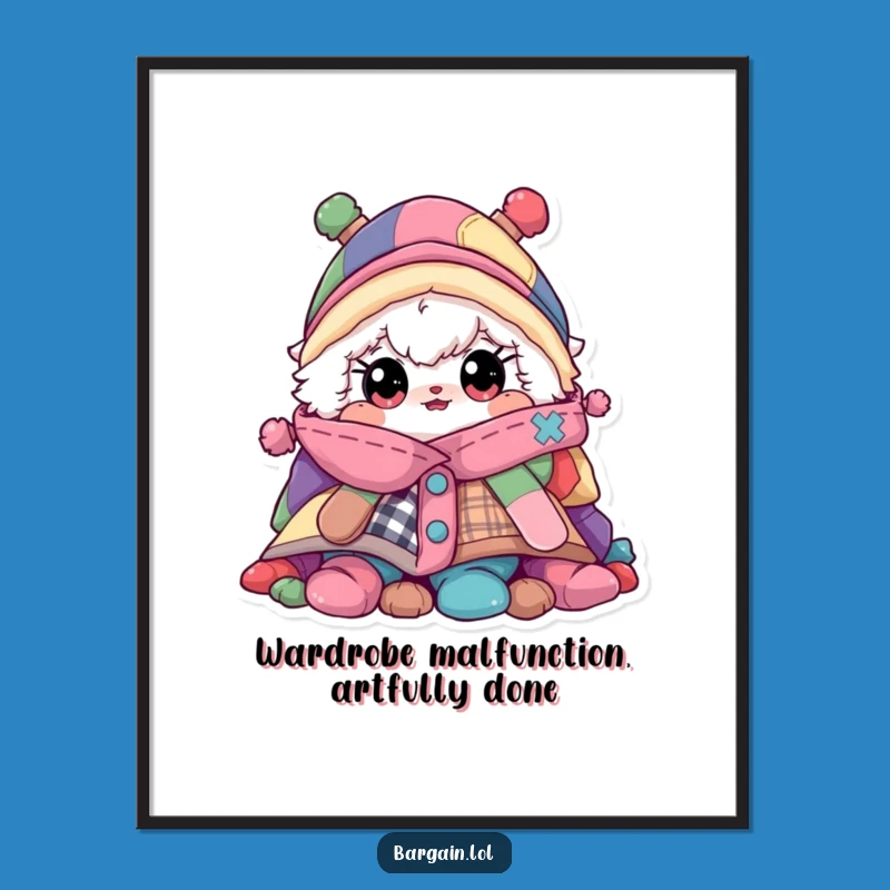 Free Printable Wall Art: Laundry Day Blues! Funny Garment Character Decor!