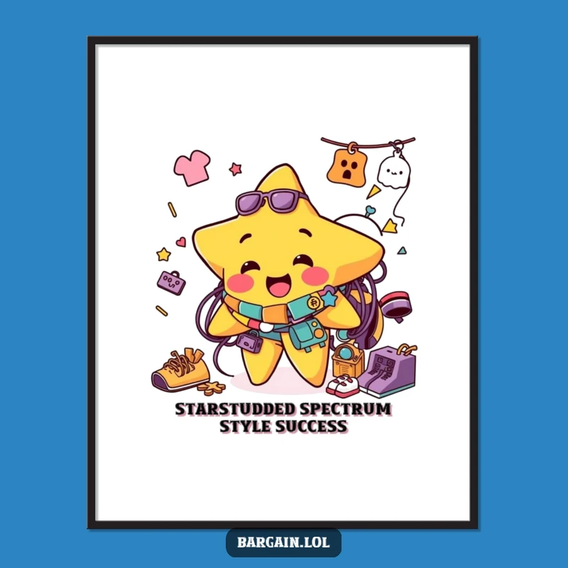 Free Printable Wall Art: Star Tangle Funny Downloadable Art