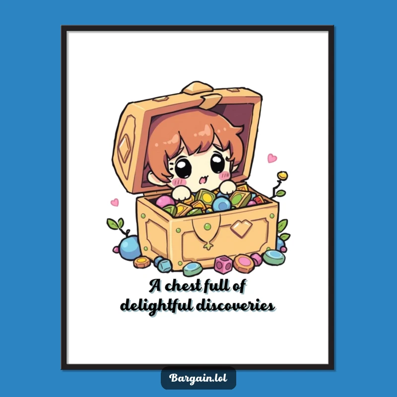 Funny Free Printable Treasure Chest Wall Art - Surprise Discovery Downloadable