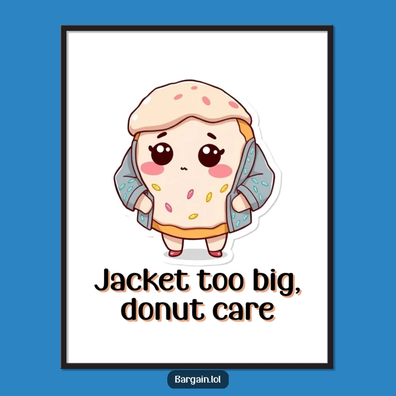 Free Printable Donut Wall Art: Bewildered Donut Sequined Jacket Funny Downloadable Art