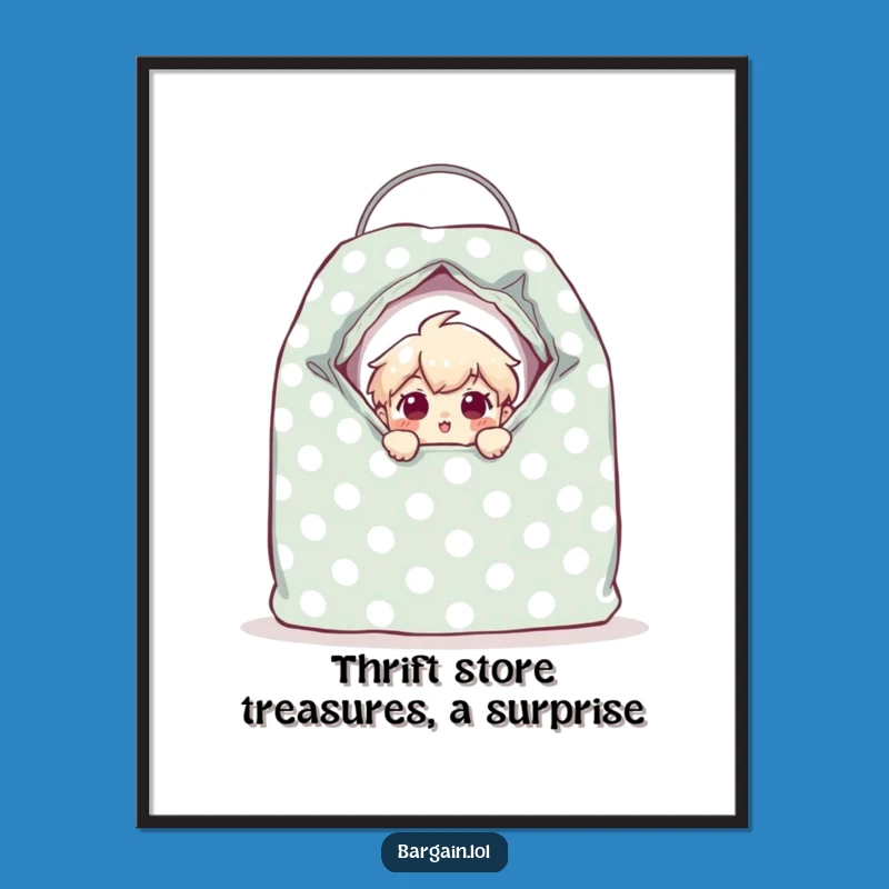 Free Printable Thrift Bag Wall Art: Quirky Downloadable Decor Gift