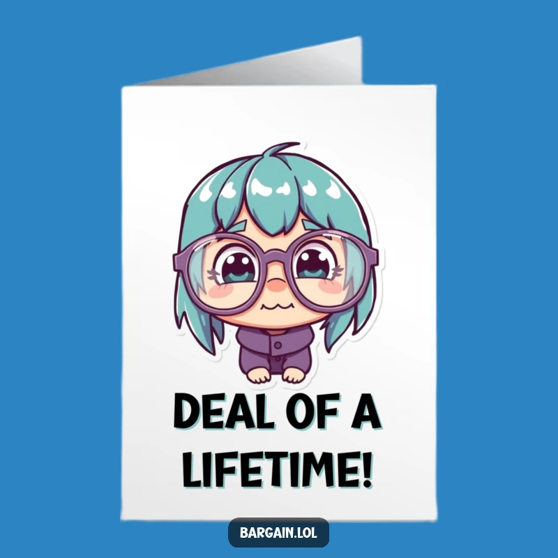 Funny Free Printable Birthday Card: Quirky Glasses Shopaholic Spots Bargain, Downloadable Gift