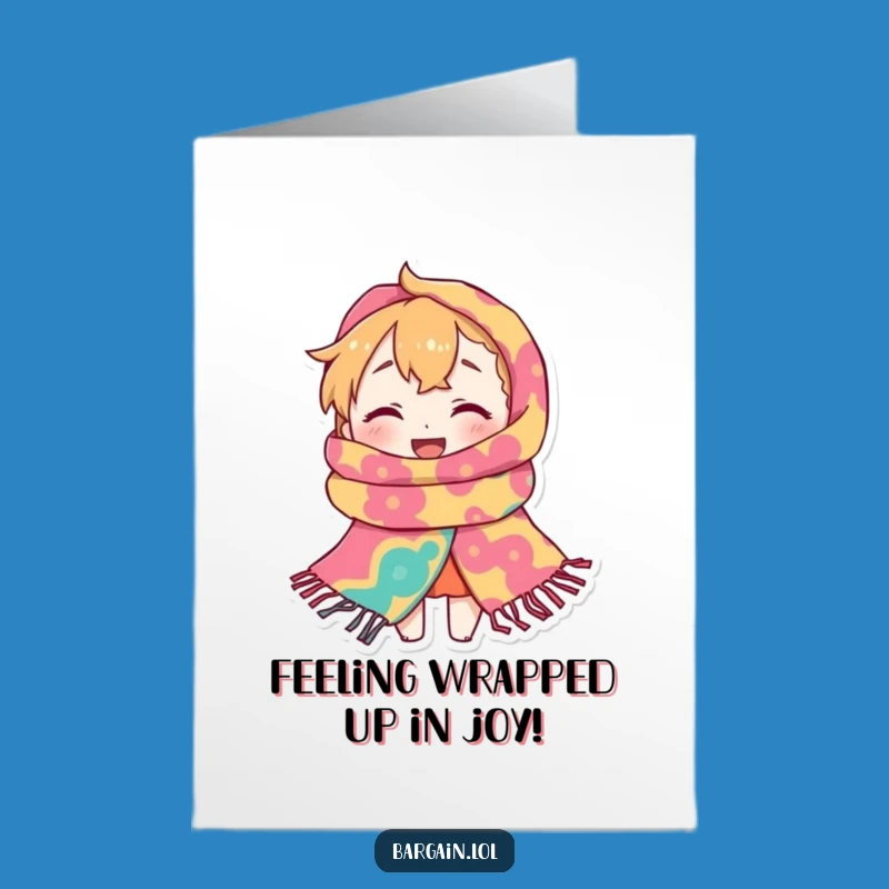 Free Printable Birthday Card: Giant Scarf Fun, Humorous Downloadable Gift for a Cozy Celebration