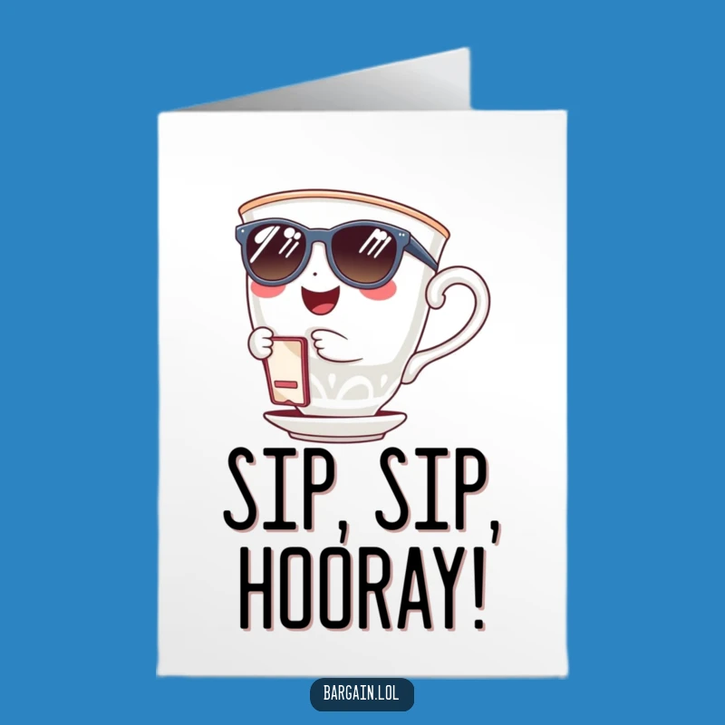 Free Printable Birthday Card: Cool Teacup Coupon Fun Downloadable Gift