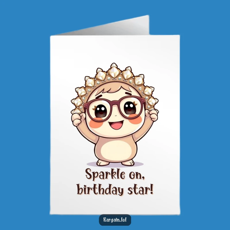 Free Printable Card: Funny Brooch Character Birthday Greeting, Hilarious Downloadable Gift!