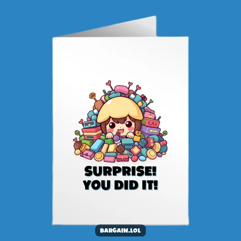 Congrats Free Printable Card: Treasure Trove Peek, Downloadable Gift