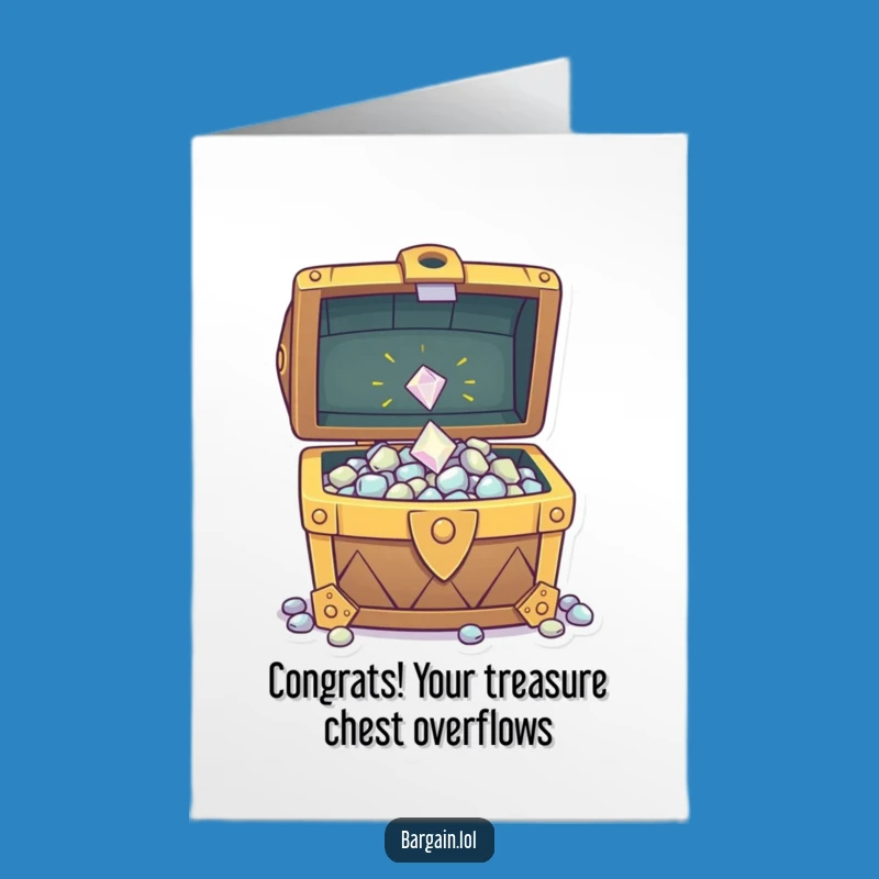 Free Printable Gem Treasure Congrats Card - Rich Success Downloadable Funny Gift