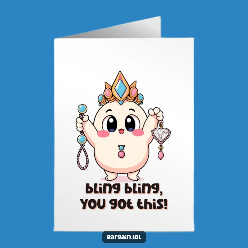 Free Printable Congrats Card: Blob Monster and Tacky Treasure for Your Success!