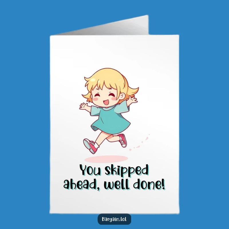 Free Printable Congrats Card: Glittery Shoes, Hilarious Skipping, Downloadable Joyful Gift