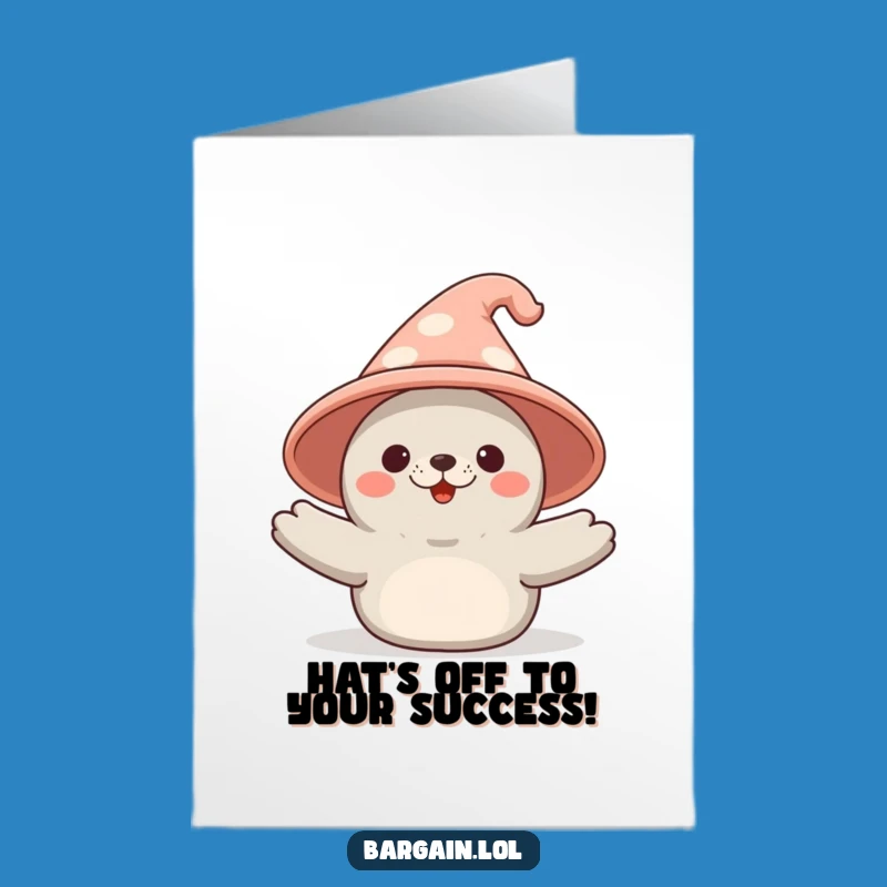 Hilarious Free Printable Congrats Card: Seal Shows Off Giant Hat!