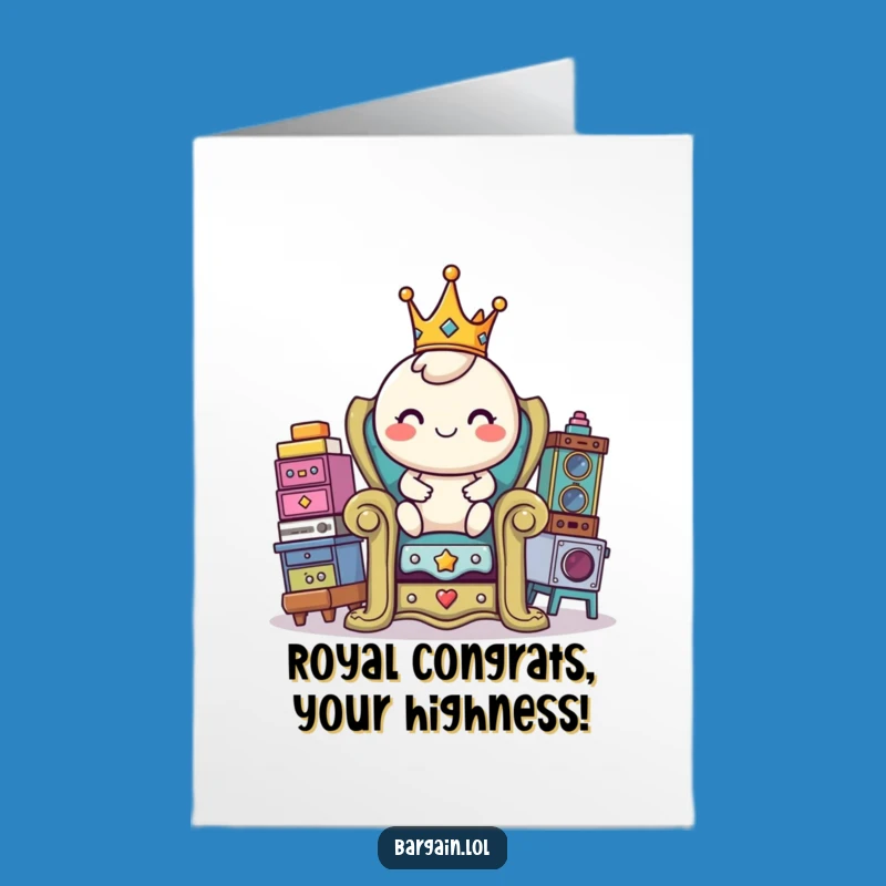 Free Printable Congrats Card: Royal Regent of Finds for Your Success!