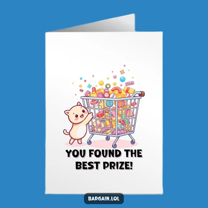 Free Printable Bargain Bin Congrats Card: Happy Find, Joyful Downloadable Gift