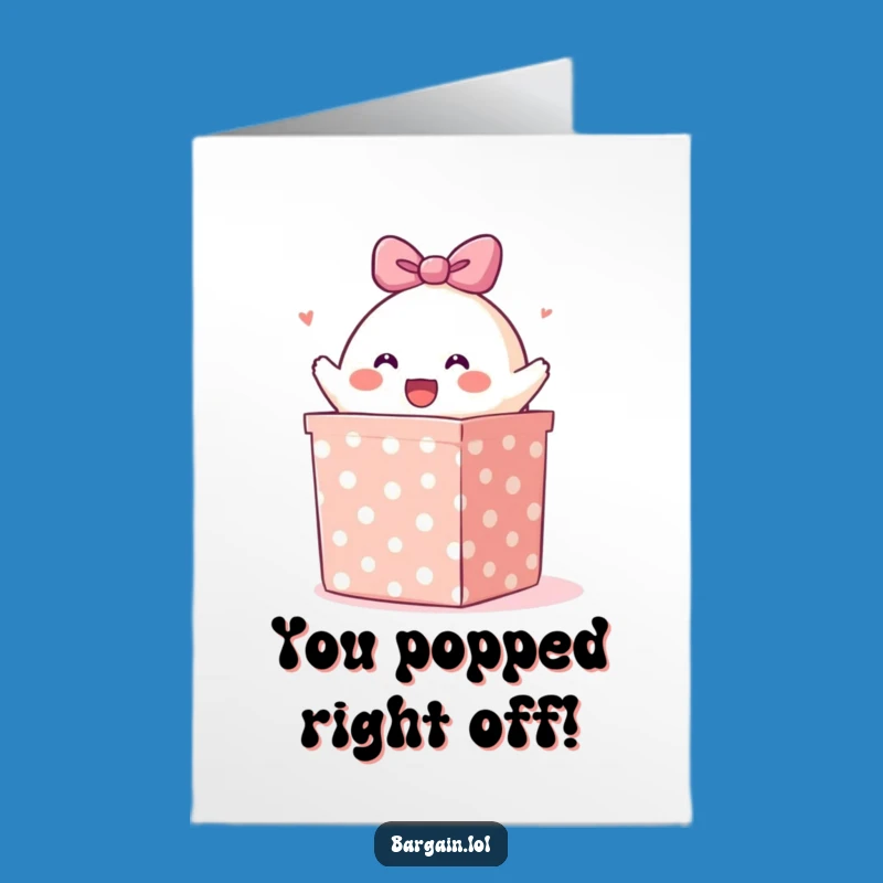 Free Printable Congrats Card: Blob Gift Box Humor for Big Achievements