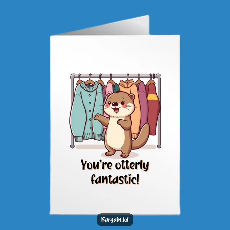 Hilarious Free Printable Congrats: Otter's Sweater Dance Celebration!