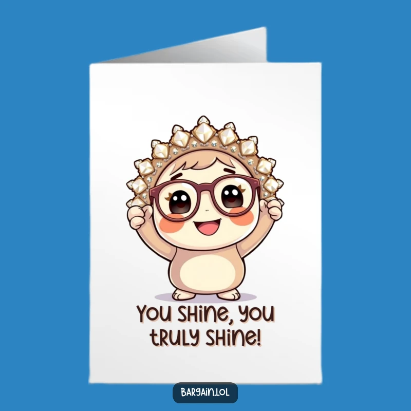 Free Printable Card: Sparkly Brooch Wins! Funny Congrats Downloadable Gift!