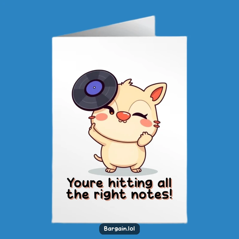 Free Printable Congrats Card: Winking Record Balancer - Quirky DIY Gift!