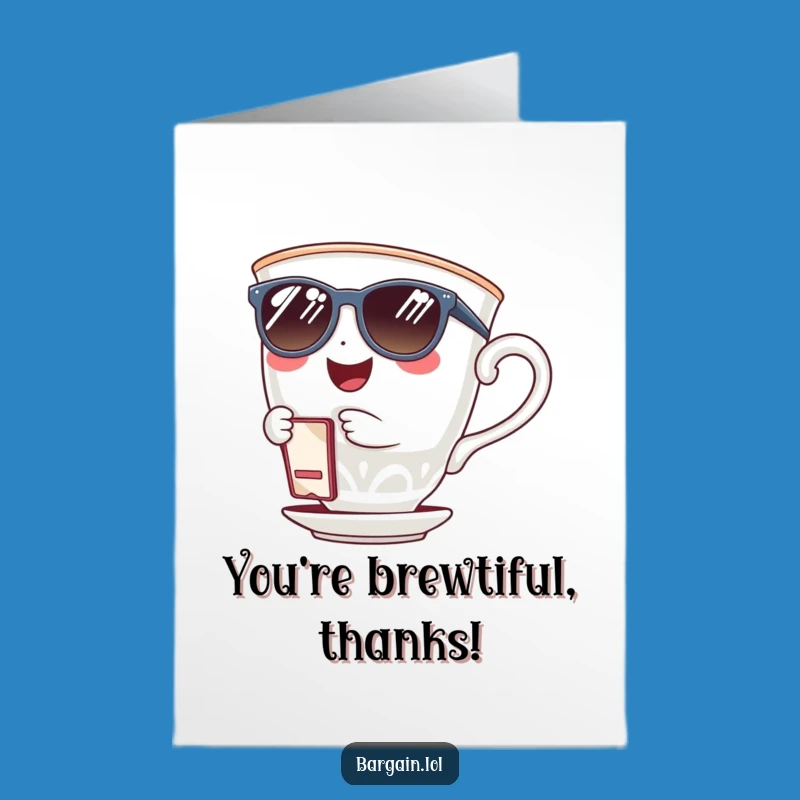 Free Printable Thank You Card: Cool Teacup Coupon Thanks Downloadable Gift