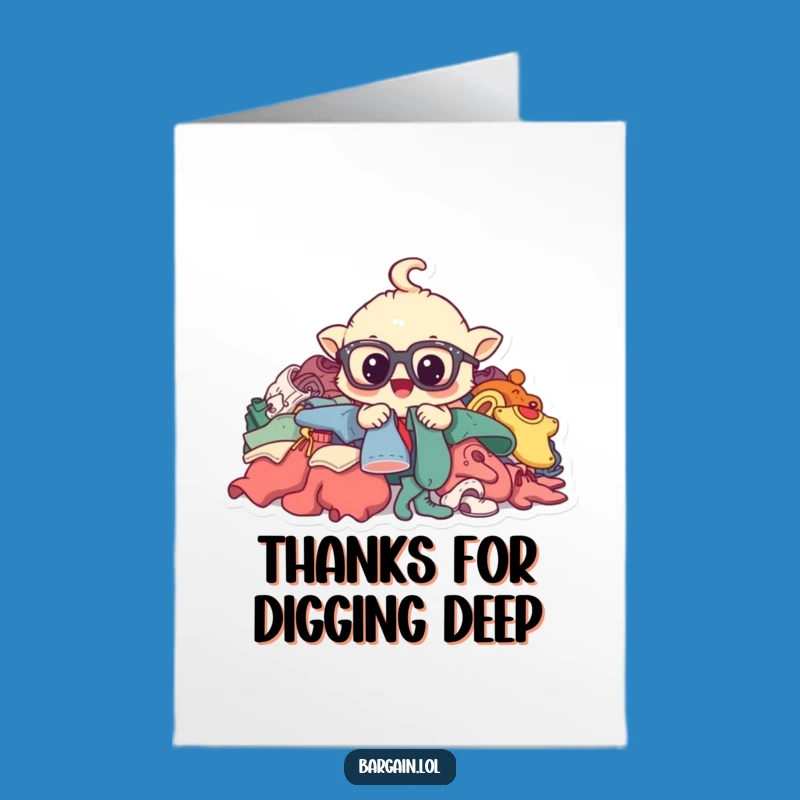Free Printable Thank You Card: Creature's Thrifty Thanks for Your Kindness