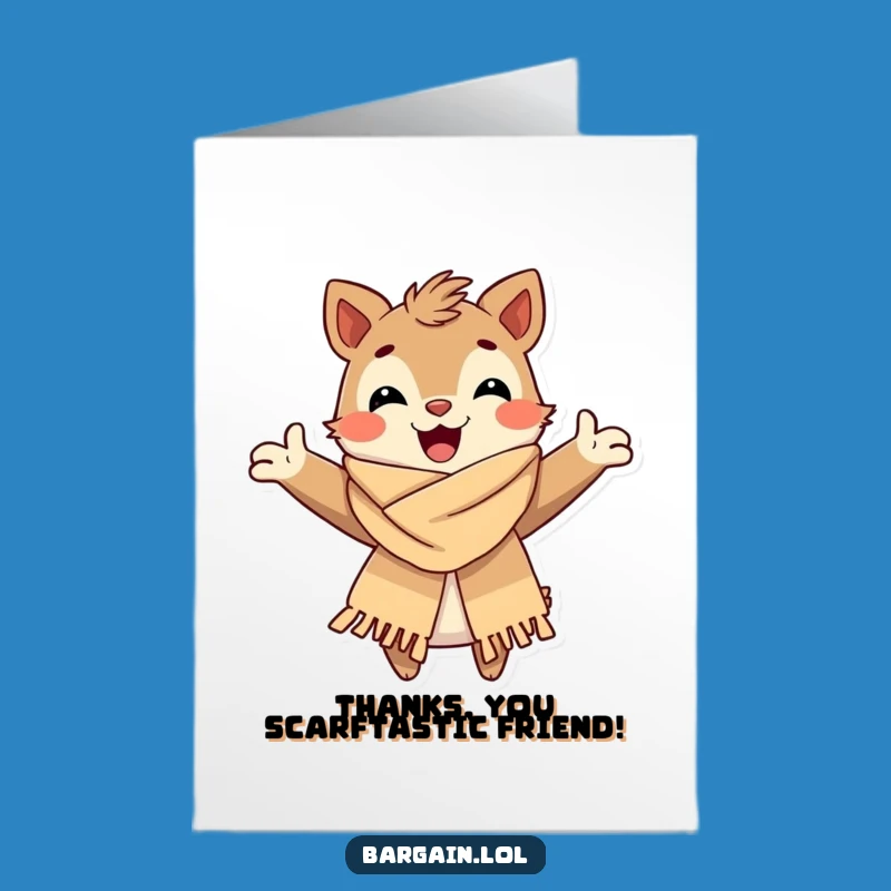 Free Printable Thank You Card: Funny Creature's Fashionable Hug - Downloadable Gift!