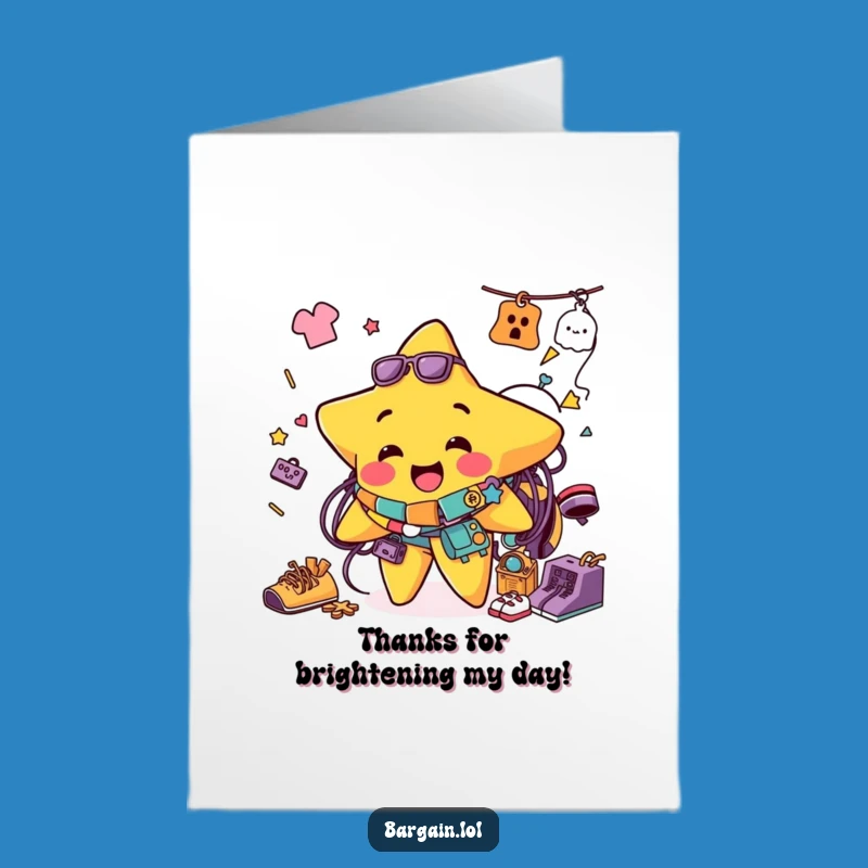 Free Printable Thank You Card: Star Heap Funny Downloadable Gift