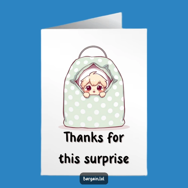 Free Printable Thrift Bag Thank You Card: Comical Downloadable Gift