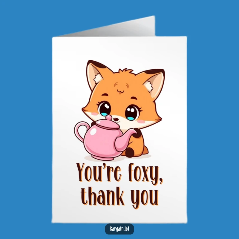 Funny Free Printable Thank You: Fox's Teapot Appreciation!