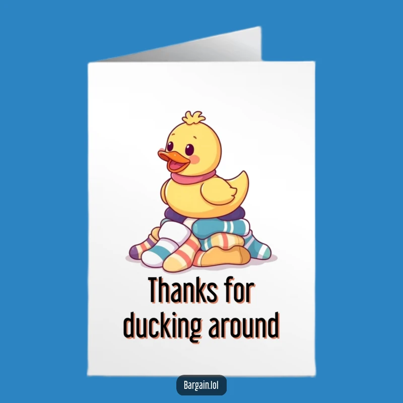 Free Printable Rubber Ducky Thank You Card: Mismatched Sock Gratitude DIY