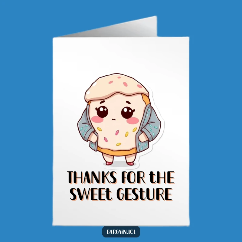 Free Printable Donut Thank You Card: Bewildered Donut Oversized Jacket Funny Downloadable Gift