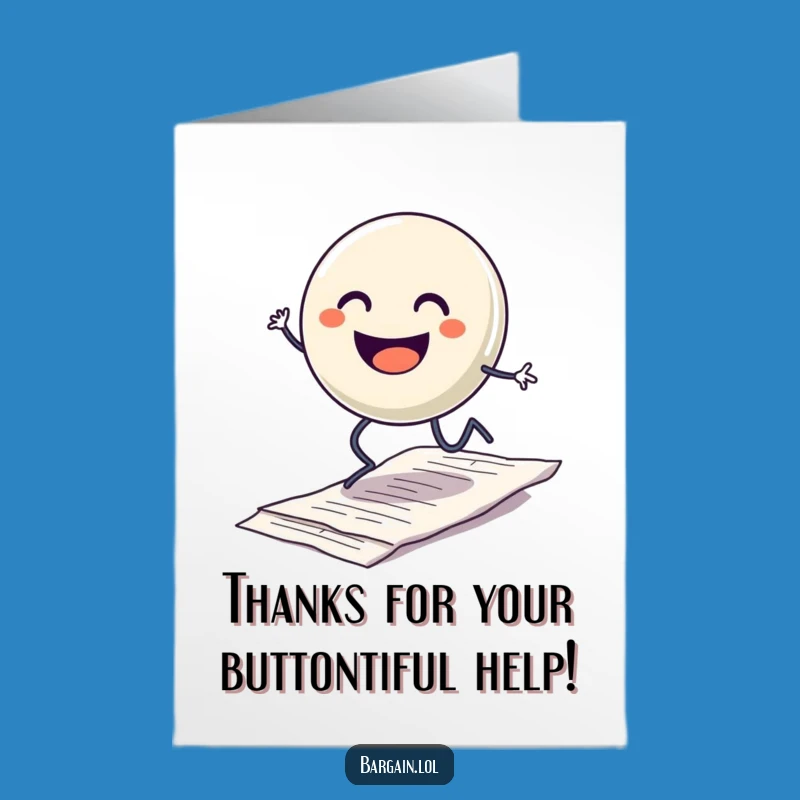 Free Printable Button Thank You Card: Hopping Gratitude DIY Gift