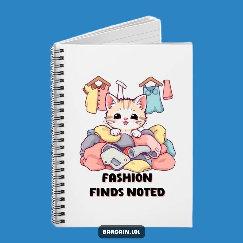 Funny Kawaii Kitten Notebook: Cute Thrift Store Journal Gift