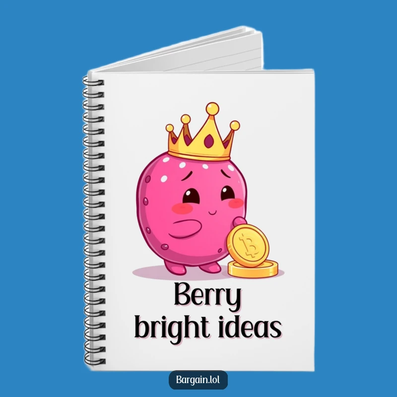 Funny Berry King Notebook: Crowned Berry Journal, Ideal Funny Gift for Treasured Ideas