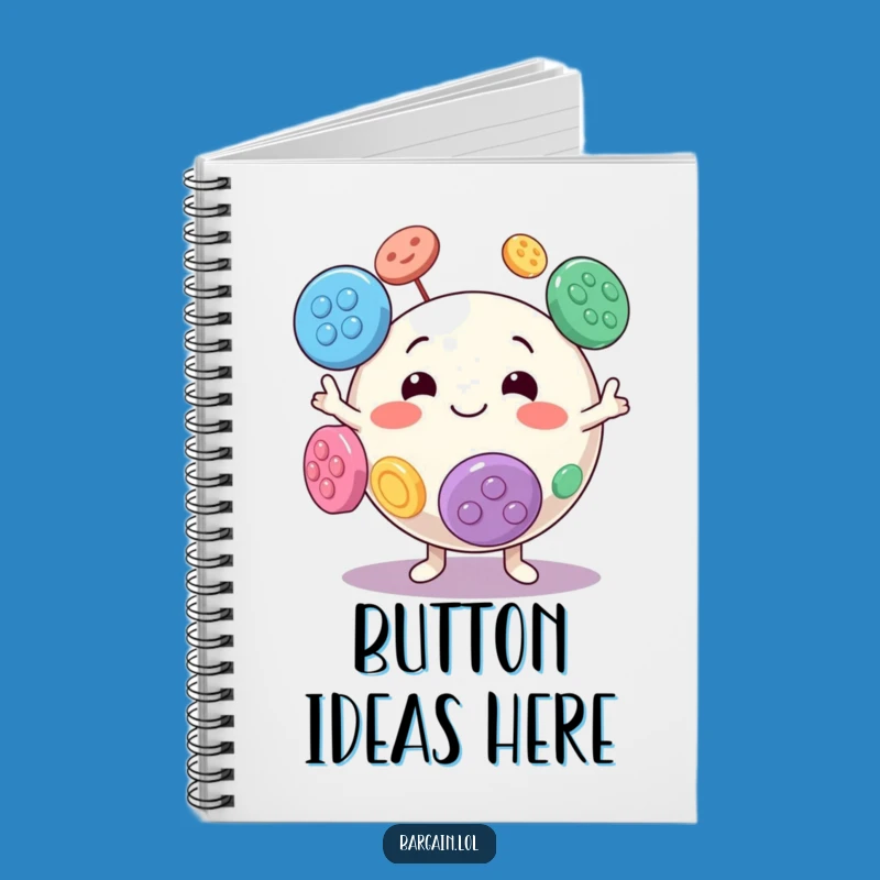 Funny Button Juggling Notebook - Record Ideas with a Smile!