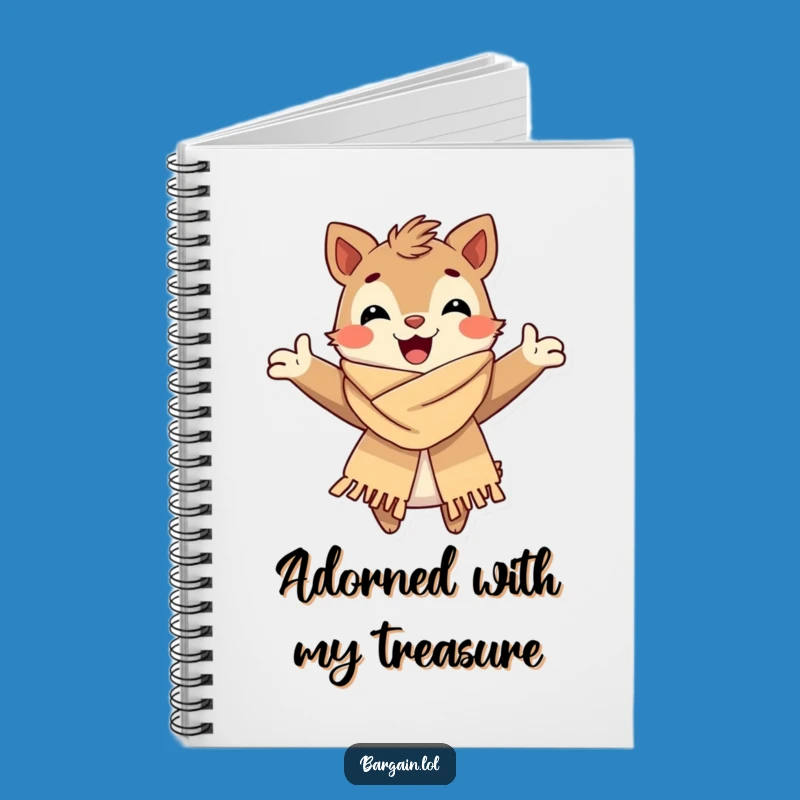 Funny Creature Notebook: Fashionable Scarf Embrace - Journal Your Funny Thoughts