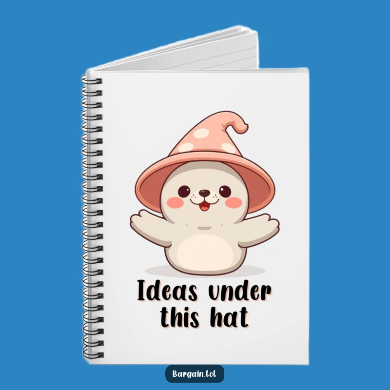 Funny Kawaii Seal Notebook: Jot Down Ideas with a Giant Hat