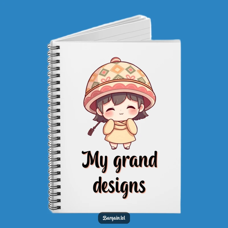 Funny Shy Smile Hat Notebook - Quirky Fashion Planner