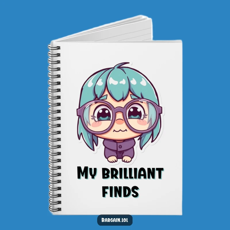 Funny Bargain Hunter Notebook - Quirky Glasses Deal Tracker