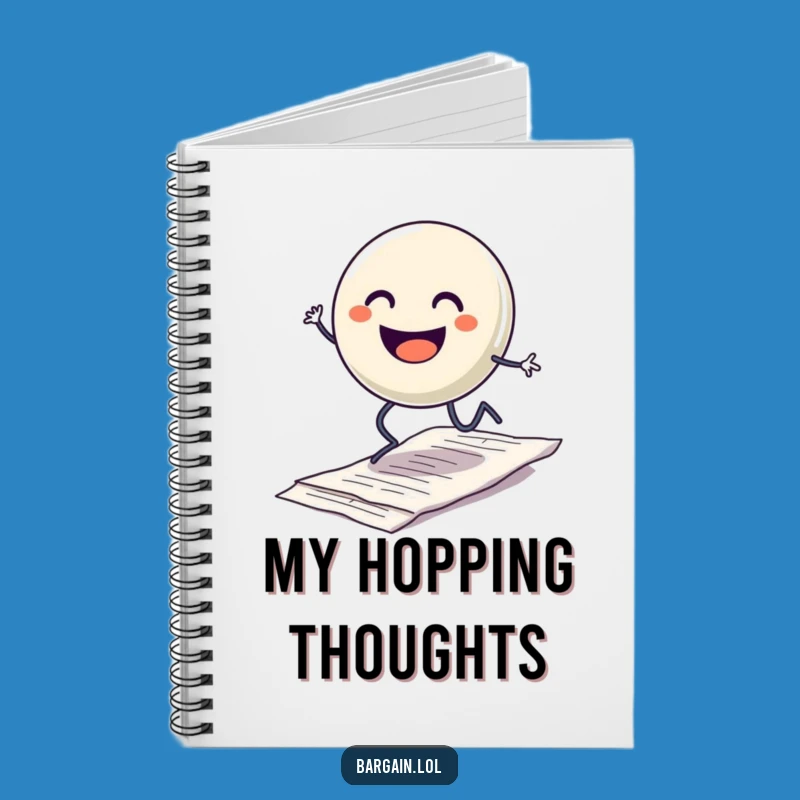 Funny Hopping Button Notebook: Jot Down Ideas with This Hilarious, Cheerful Character's Energetic Style!