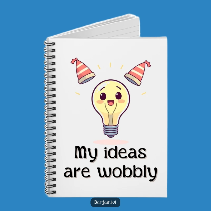 Funny Surprised Lightbulb Juggling Hats Notebook: Organize Your Thoughts with Wit, Unique Funny Gift