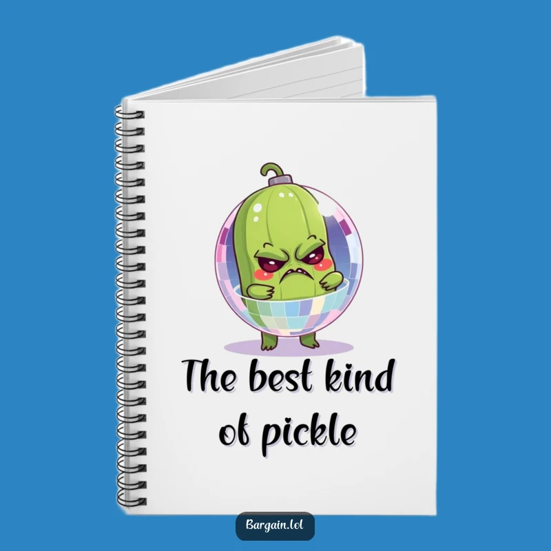 Funny Grumpy Pickle Disco Ball Notebook: Jot Down Laughs and Ideas
