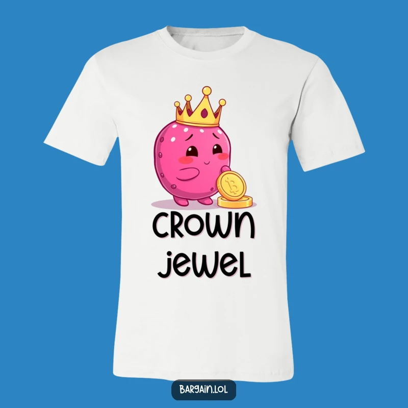 Funny Berry King T-Shirt: Crowned Berry Counting Coins, Ideal Funny Gift
