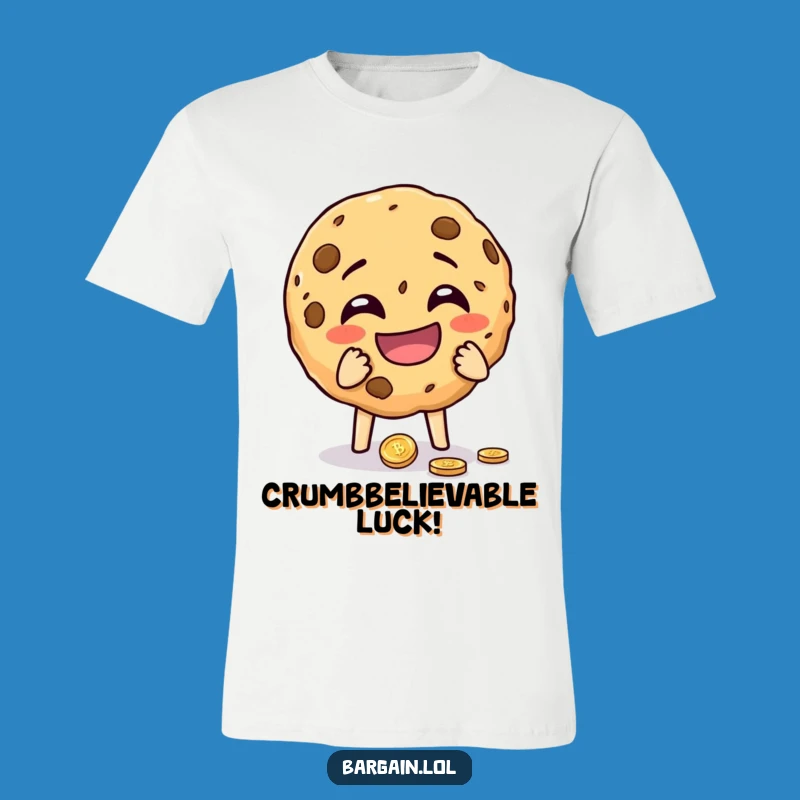 Funny Cookie Coin T-Shirt: Crumbling with Laughter, Hilarious Gift Tee