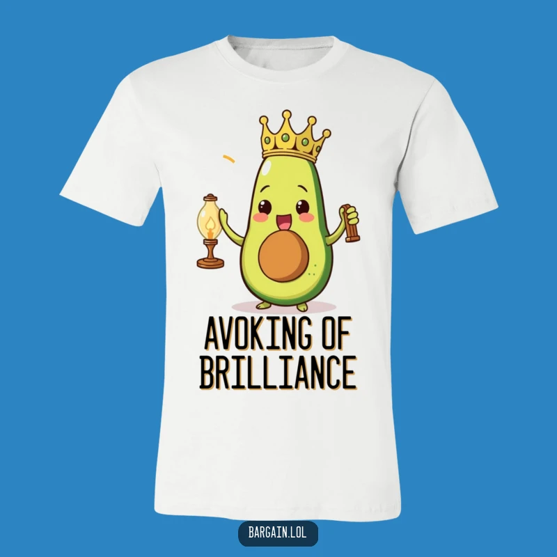 Funny Avocado Crown T-Shirt: Triumphant Lamp Holder, Perfect Novelty Gift
