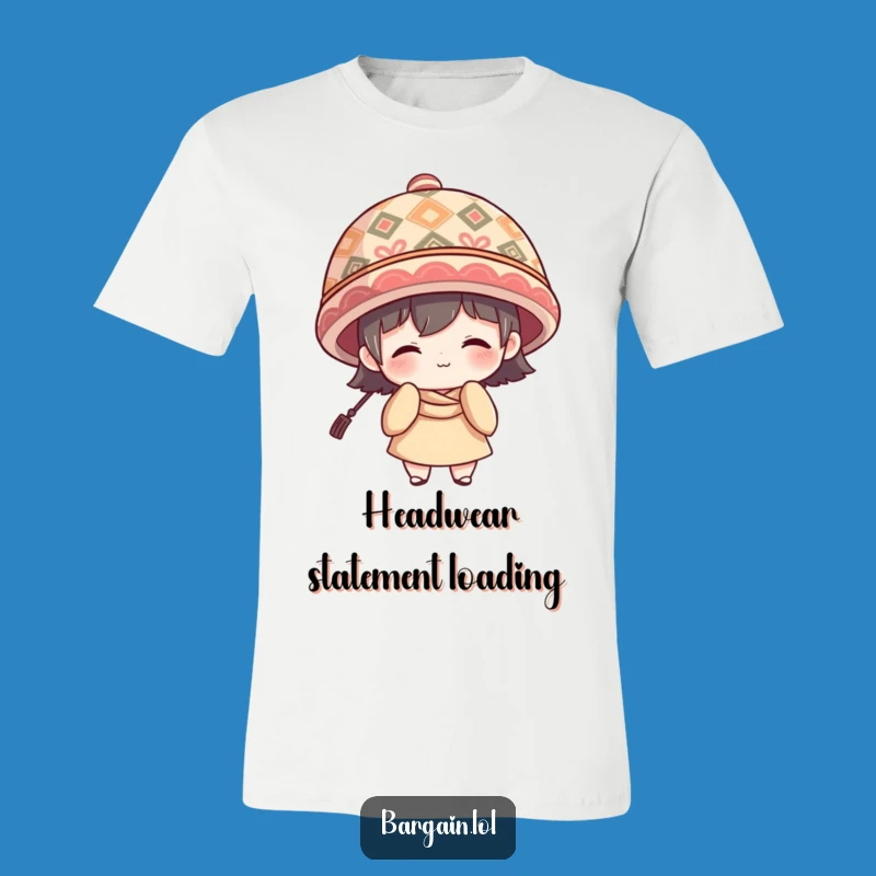 Funny Large Patterned Hat T-Shirt - Shy Style Lover Tee