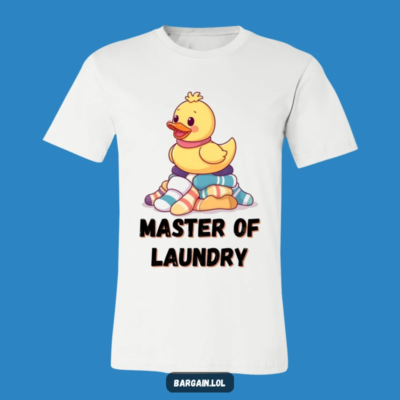 Funny Rubber Ducky Sock T-Shirt - Playful Laundry Day Gift
